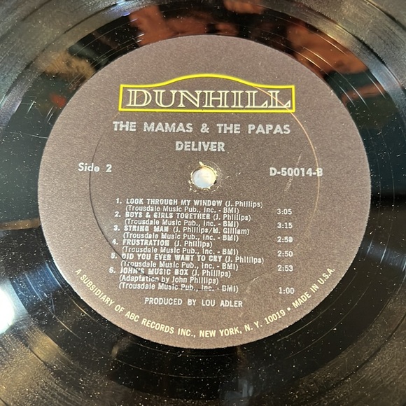 **The Mamas and The Papas - "Deliver" Vinyl Record** - Picture 3 of 5